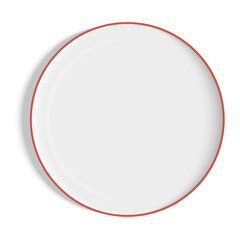 illustration of a white plate with shadows