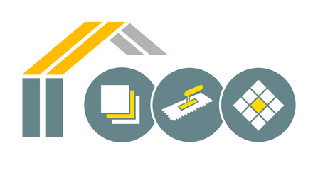 Tiler service graphic in vector quality.