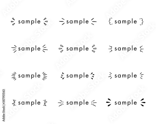 注目マークの手書きの飾りイラストのセット フレーム 枠 文字 装飾 線 気づき 驚く あしらい Wall Mural Yugoro 注目マークの手書きの飾りイラストのセット フレーム 枠 文字 装飾 線 気づき 驚く あしらい Wall Mural Yugoro