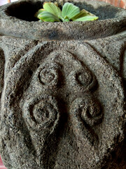 zen stones with leaves