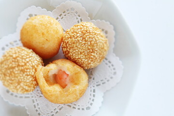 Chinese food, deep fried dumpling for yum cha food