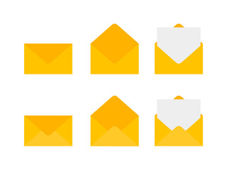 Email letter icon set. Modern vector illustrations. Contains such icons as inbox, receive, sent.
