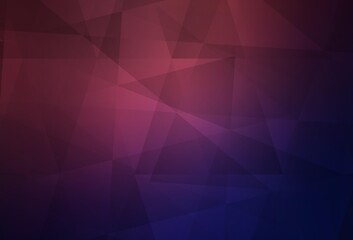 Obraz premium Dark Purple, Pink vector abstract mosaic backdrop.