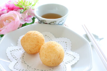 Chinese food, deep fried dumpling for yum cha food