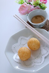 Chinese food, deep fried dumpling for yum cha food