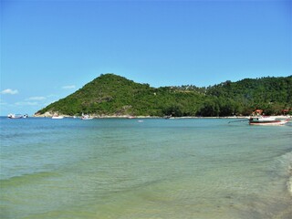 Green bay and blue sky in Koh Samui, Thailand.