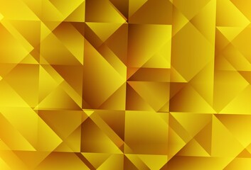 Obraz premium Dark Yellow vector abstract polygonal pattern.
