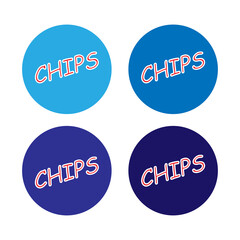 Chips plastic bag, Vector illustration