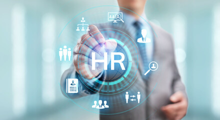 HR Human resources Recruitment Team Staff management Business concept.