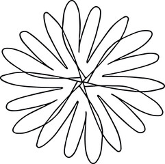 Cute single drawn floral element.  Doodle vector illustration for wedding designs, greeting cards and logos.