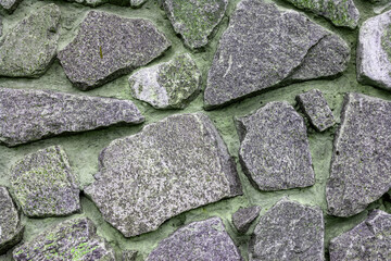 A cobbled road or a cobblestone wall of an old building