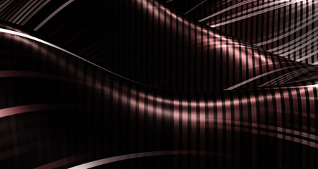3d illustration Abstract wave of black and white curve And various surface patterns Illusion. Illusion illustration. Futuristic background of wave line dynamic curve stripe flag