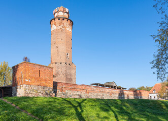 The tower of the Teutonic castle in Brodnica, Poland