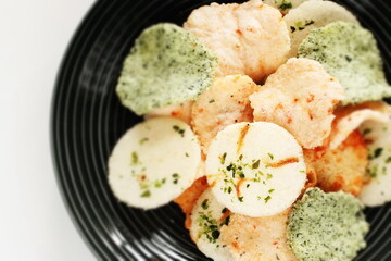 Japanese snack food, assorted flavor rice cracker
