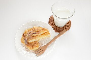 homemade sugar pastry pie for breakfast