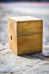 Teak block with blur background take with nikon D5600