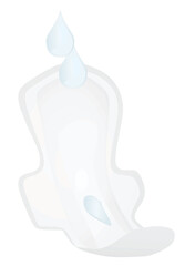 Woman pads template. vector illustration