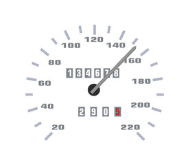 Retro speed meter. vector illustration
