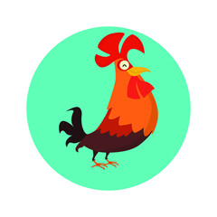 Cute Rooster Illustration
