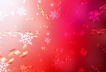 Light Red vector background in Xmas style.