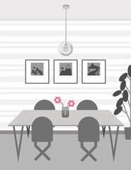 Illustration of a meeting room within an office interior