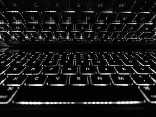 computer keyboard with code