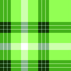 Seamless vector green plaid pattern. Tartan background. Classic pattern. For fabric, textile, wrapping, cover etc.