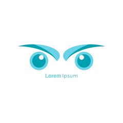 Bird Eye symbol on a white background. Abstract vector logo design template.