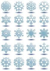 snowflake  symbol on isolated white