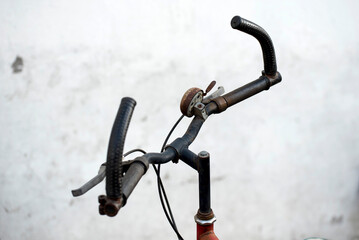 Close-up shot of a bicycle handlebar