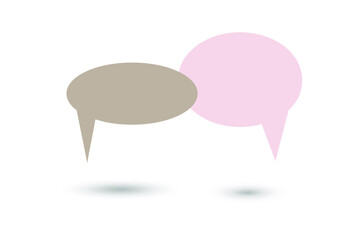 Thoughts with shadow on white background, vector