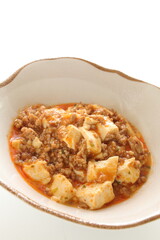Chinese food, maps tofu in bowl for comfort food