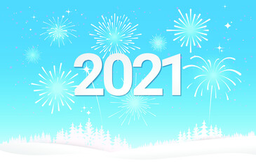 White fireworks on blue sky.Paper style. Festival of fireworks.