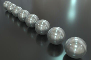 Pearls close-up 3d rendering