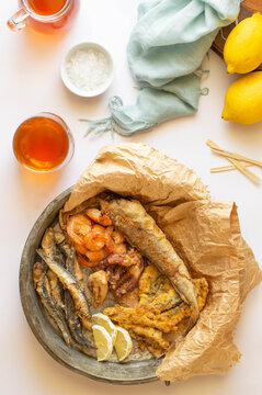  Fritto di paranza, a dish of a assorted small fried fish.