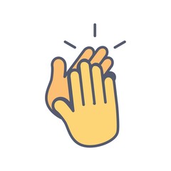 Applause Flat Icon Vector Logo Template Illustration