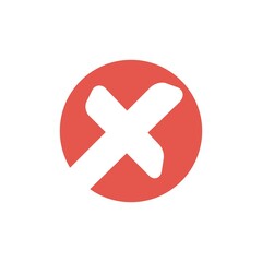 Obraz premium Canceled Flat Icon Vector Logo Template Illustration