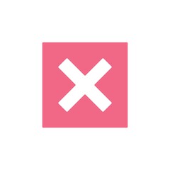 Canceled Flat Icon Vector Logo Template Illustration