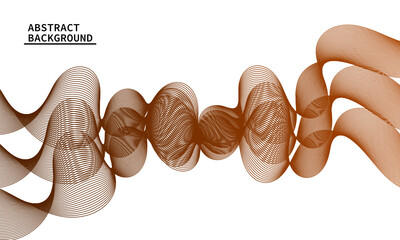 Vector abstract background with brown dynamic waves, lines and particles. suitable for cover design, book design, posters, flyers, website backgrounds