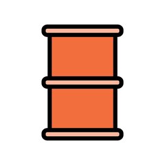 Oil Barrel Flat Icon Vector Logo Template Illustration