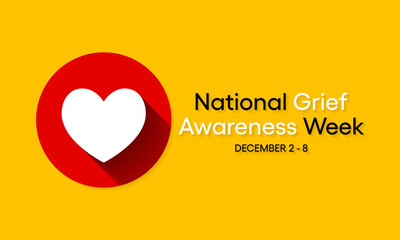 Vector illustration on the theme of National Grief awareness week observed each year from December 2nd to 8th.