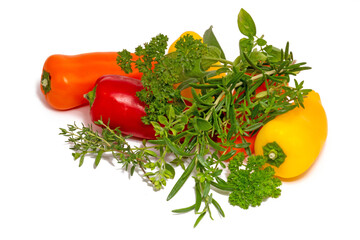 Gartenkräuter und Gemüse