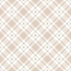 Endlosmuster Weihnachten Diagonales Karo Weihnachtbaum Beige Weiß © Jan Engel