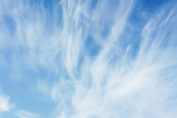 white clouds beautifully smeared across the blue sky