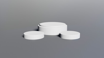 3D rendering model, white fluorescent abstract rendering stage renderings.