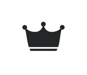 Crown icon shape symbol. Royalty king premium logo sign. Vector illustration image. Isolated on white background.