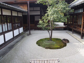 The oldest Zen temple Kennin-ji, Zen garden, Kennin-ji Temple, Kyoto, Japan