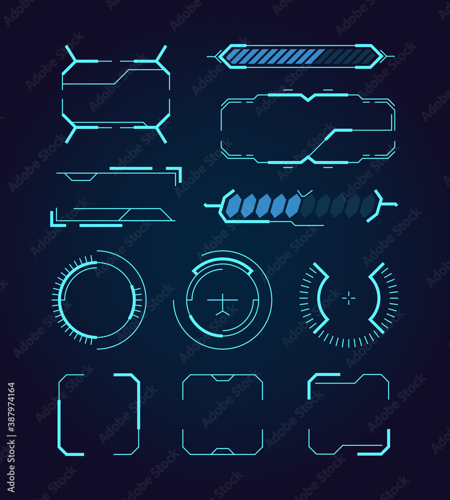 Canvas Prints sci fi ui. hud web futuristic elements modern space game signs callouts digital dividers frames holo