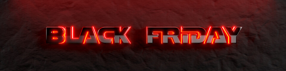 Black Friday Neon Title - 387974374