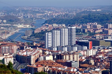 city view from Bilbao Spain, Bilbao architecture